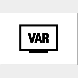 VAR sticker, video assistant referee, sticker Posters and Art